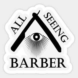 All Seeing Barber Sticker